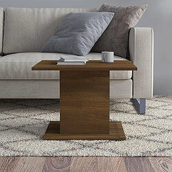 Acheter Maison Chic Tabls basse,Table Console pour salon Chêne marron 55,5x55,5x40 cm Aggloméré -MN10569