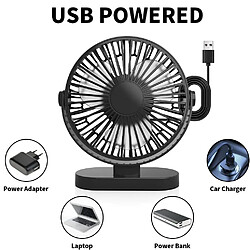 Avis Petit Ventilateur De Bureau USB Silencieux, ventilateur de Bureau Personnel Portable à 3 Vitesses, mini Ventilateur à Réglage 360