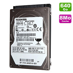 Disque Dur 640Go SATA 2.5" Toshiba MK6476GSX Pc Portable 8Mo - Occasion