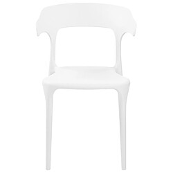 Beliani Lot de 4 chaises GUBBIO Matière synthétique Blanc pas cher