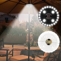 Acheter Patio LED Parapluie Lumière Blanc Piles AA Sans Fil Fonctionnant Faciles à Clipser Argent