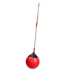 Siège De Balançoire Extérieur Bounce Ball Avec Corde Robuste Pour Enfants Et Adultes, Rouge