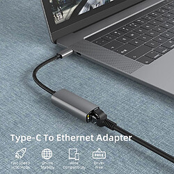 Universal USB C USB C à RJ45 LAN Pro Samsung S10/S9/Note20 Type C Carte réseau USB Ethernet | Hub USB (noir)