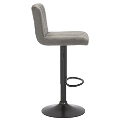 Acheter Decoshop26 Lot de 2 tabourets de bar pivotant hauteur réglable assise surpiqué en velours gris et métal noir 10_0004227