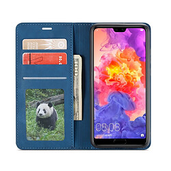 Acheter Wewoo Housse Coque Pour Huawei P20 Forwenw Dream Series Oil Edge Fort Magnetism Étui à rabat horizontal en cuir avec support et fentes cartes et portefeuille et cadre photo bleu