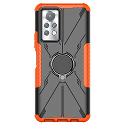 Coque en TPU 2-en-1, anti-chutte avec béquille pour votre Infinix Note 11 Pro - orange