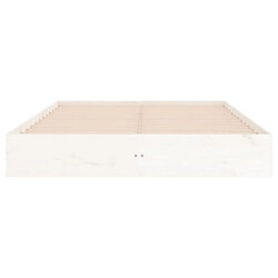 Acheter vidaXL Cadre de lit sans matelas blanc bois massif 160x200 cm