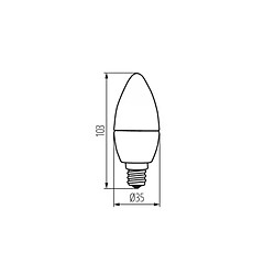 Kanlux Ampoule LED 4,9W E14 C35 470lm 200° (40W) Ø35 - Blanc Naturel 4000K