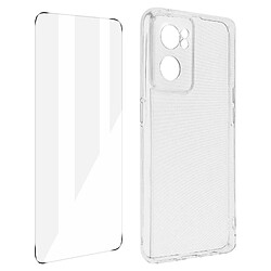 Avizar Coque OnePlus Nord CE 2 5G Silicone Souple Film Verre Trempé 9H transparent