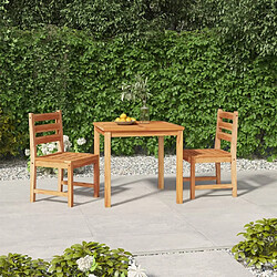 Salle à dîner de jardin 3 pcs,Table et chaise à manger Bois de teck massif -MN33613