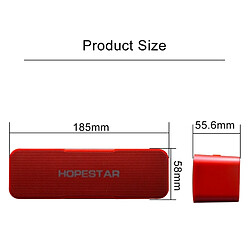 Wewoo Mini enceinte Bluetooth rouge HOPESTAR H13 mini haut-parleur portable sans fil de lapin Bluetooth, micro intégré, soutien AUX / main appel gratuit / FM / TF pas cher