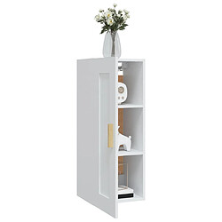 Avis vidaXL Armoire murale Blanc 35x34x90 cm Bois d'ingénierie