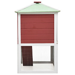 Acheter Helloshop26 Cage clapier double pour animaux bois 115 cm rouge 02_0000574