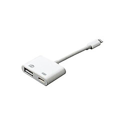 Universal Lightning compatible avec adaptateur caméra USB 3.0 - blanc