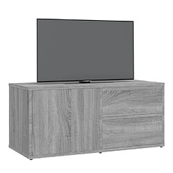 Acheter Maison Chic Meuble TV scandinave gris - Banc TV pour salon Sonoma 80x34x36 cm Bois d'ingénierie -MN54378