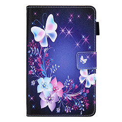 Etui en PU + TPU avec support et porte-carte Papillons colorés pour votre Samsung Galaxy Tab A8 10.5 2021 SM-X200/X205