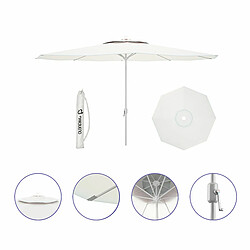 Parasol Marbueno Blanc Polyester Acier Ø 270 cm