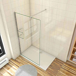 Aica Sanitaire Paroi de douche 100x200cm en verre securit anticalcaire 8mm