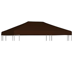 vidaXL Toile supérieure de gazebo 310 g/m² 3x4 m Marron