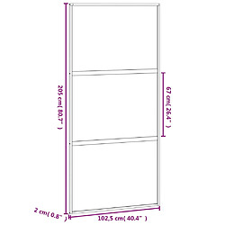 vidaXL Porte coulissante blanc 102,5x205 cm verre trempé aluminium pas cher