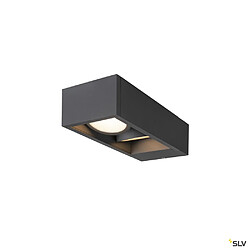 Slv Applique extérieure ESKINA FRAME, double, anthracite, LED, 27W, 3000/4000K, IP65, interrupteur CCT