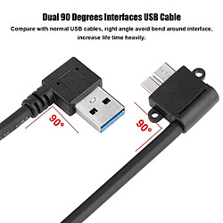 Câble Micro USB 3.0, Câble USB 3.0 Type A à Micro B à Angle Droit pour S5, , Appareil Photo, Disque Dur et Plus pas cher