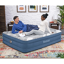 Matelas Gonflable Bestway Fashion 203x152x46 cm Pompe de Gonflage Intégrée|Supporte Jusqu'à 300 Kg|Taille Queen|Sac de Rangement