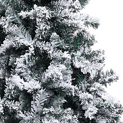 Avis vidaXL Sapin de Noël artificiel avec neige floquée Vert 300 cm PVC