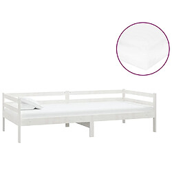 Maison Chic Lit de jour avec matelas, Lit de repos Lit d'invité pour Salon Chambre,Canapé-lit 90x200 cm Blanc Bois de pin massif -MN64532