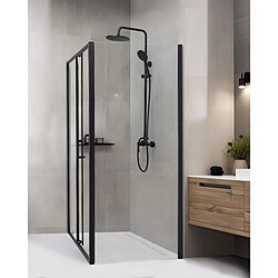 Beliani Cabine de douche YORO 80 x 100 x 185 cm Noir