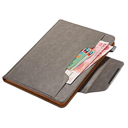 Wewoo Housse Étui Coque Pour iPad 10.2 pouces Business Style Horizontal Flip Leather Case avec titulaire et fente carte et cadre photo et portefeuille Gris pas cher