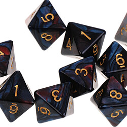 10pcs 8 sided dés d8 dés poliédrique pour les jeux de table des donjons et des dragons Red Blue pas cher