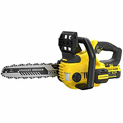 STANLEY FATMAX Tronçonneuse à batterie au lithium longueur barre et capacité de coupe 30 cm, double poignée 18 V 2,0 Ah, SFMCCS630M1-QW