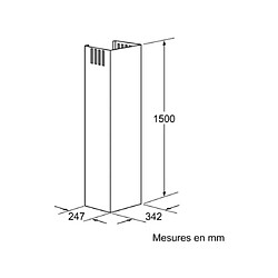 Extension de cheminée pour hotte 150cm - lz12365 - SIEMENS