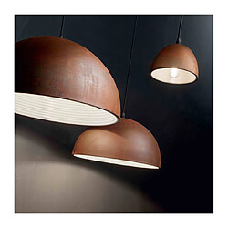 Ideal Lux Suspension Corten FOLK 1 ampoule Hauteur 13 Cm