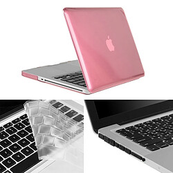 Wewoo Housse Étui rose pour Macbook Pro 15,4 pouces Chapeau-Prince 3 en 1 Crystal Hard Shell En Plastique Boîtier de Protection avec Clavier Guard & Port Dust Plug