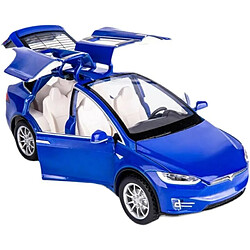 Universal 1: 24 Tesla modèle X modèle de voiture en alliage pour les enfants jouets de voiture 1/24 grande taille moulée sous pression jouets de voiture pour les enfants garçons anniversaire cadeaux de Noël | moulée sous pression voiture (bleu)