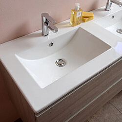 Kiamami Valentina MEUBLE DE SALLE DE BAINS DOUBLE LAVABO AVEC MIROIR 120 CM ORME pas cher