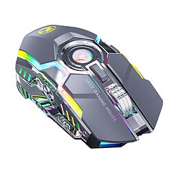 Yonis Souris Sans Fil Rechargeable Silencieuse RGB