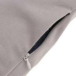 Avis Housse de coussin de canapé en coton de couleur unie 45x45cm gris