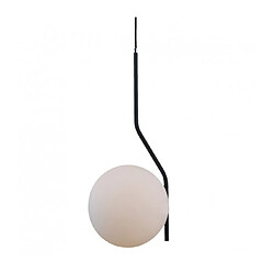 Luminaire Center Suspension moderne Carimi noir satiné en verre