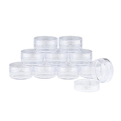 10x Pot De Maquillage Transparent Rond Vide Pot Poudre Crème De Voyage Contenant Cosmétique 10g (A) pas cher