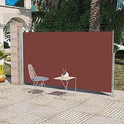 Maison Chic Auvent latéral rétractable de balcon | Store extérieur | Auvent solaire de patio 160 x 300 cm Marron -GKD68659