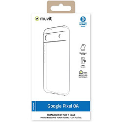 Muvit Coque de Protection pour Google Pixel 8A Souple Transparent