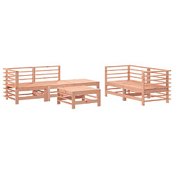 vidaXL Salon de jardin 6 pcs bois massif douglas