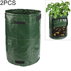 Wewoo 2 PCS Plantation De Pommes De Terre Sacs PE De Légumes Cultiver Des Fournitures De Jardin À La FermeTaille 23cm x 28cm Vert