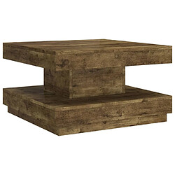 Maison Chic Table basse,Table Console Table d'appoint, Table pour salon Marron foncé 60x60x35 cm MDF -MN55465