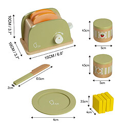 Acheter grille-pain 11 accessoires de dinette enfant garçon fille Teamson Kids vert TK-W00006