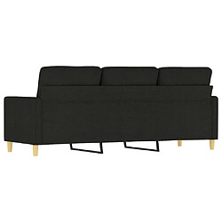 Maison Chic Canapé à 3 places,Canapé droit,Sofa de Salon,Banquette Noir 180 cm Tissu -GKD433024 pas cher