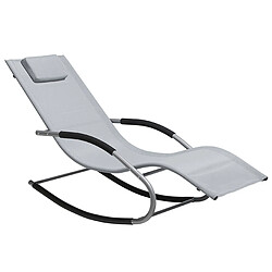 Beliani Chaise longue Métal Gris CARANO